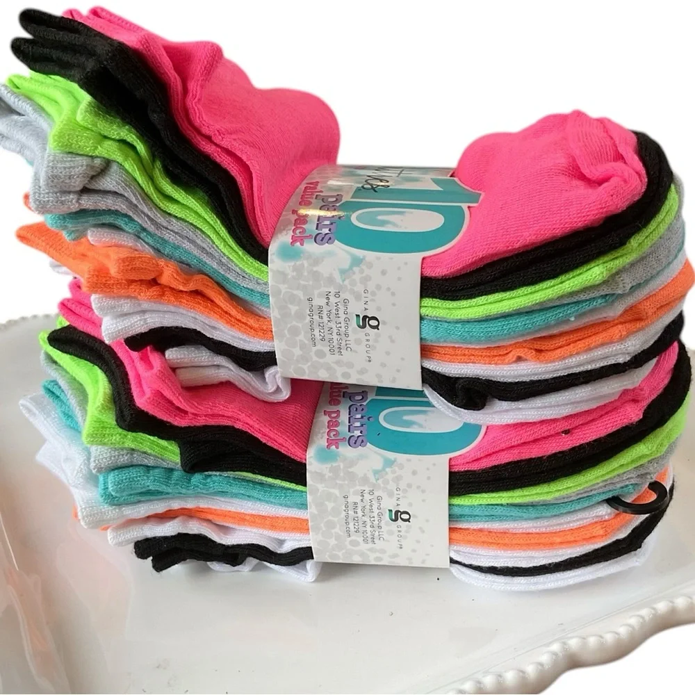 🌸20 Pairs Ladies NWT Low Cut Socks - Picture 3 of 4